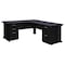 Fusion Fusion L-Desks with Storage, 72 D X 29 H, 72 W X Wood, Metal MLD723042GY - alternate 1